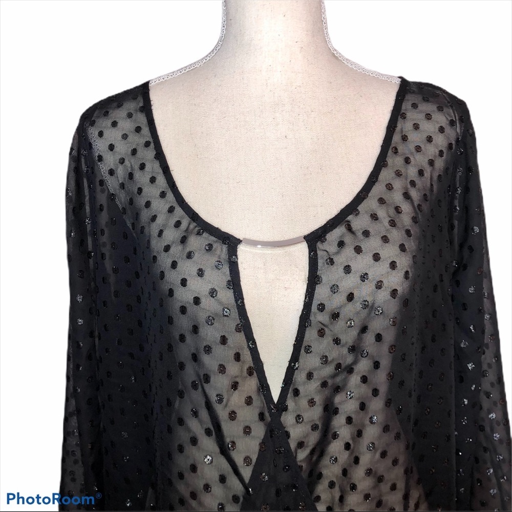 Lane Bryant Semi-Sheer blouse - Picture 3 of 6